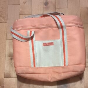 L*Space Coral and Cream Tote Bag. Used